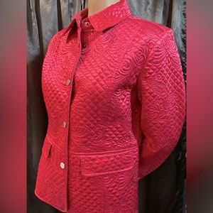 Bernardo Quilted Hot Pink Jacket Size Large